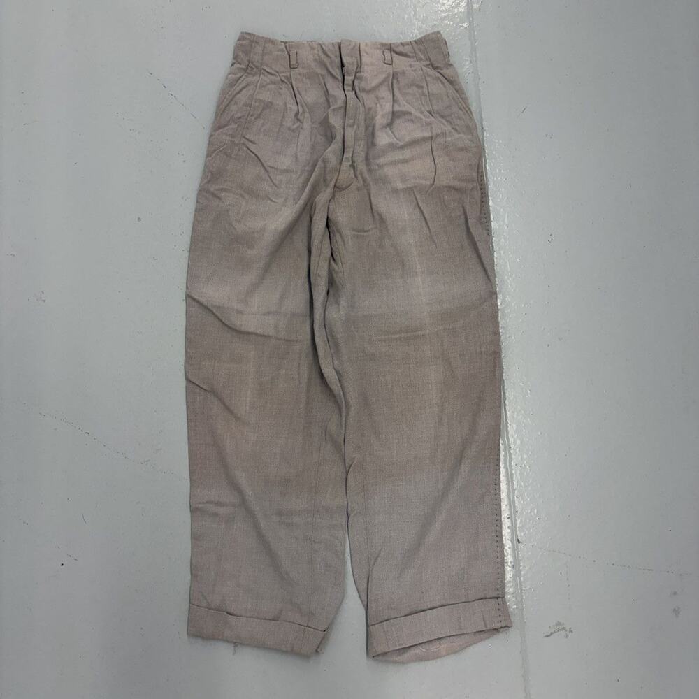 Vintage 50s Shelby Pink Rayon Drop Loop Trousers 25x25